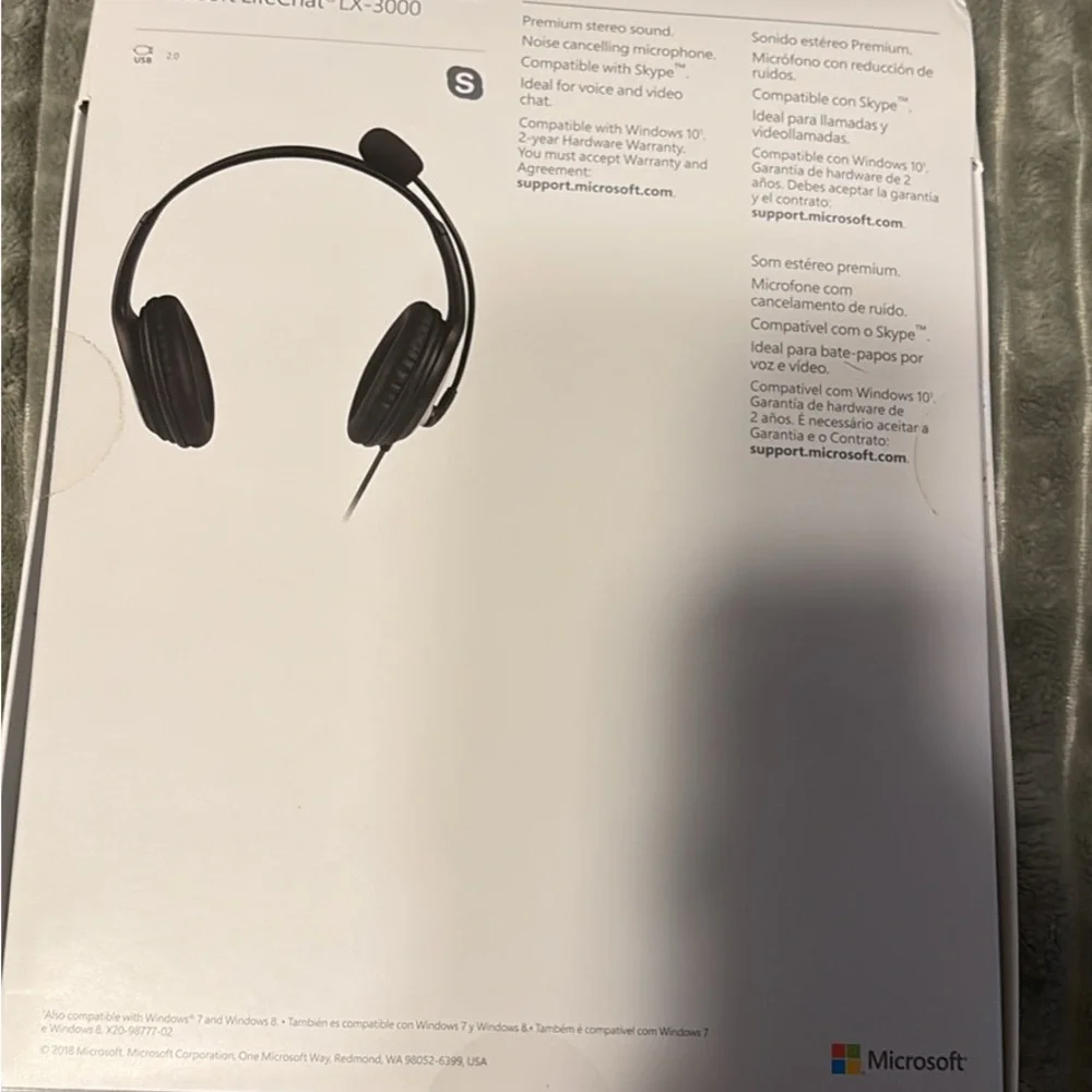 Microsoft LifeChat LX-3000 Black Headset